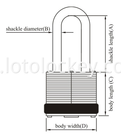 Waterproof Laminated Padlock